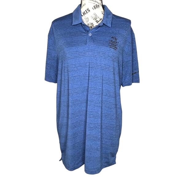 Nike Golf MEDIUM 2018 Bellerive 100th PGA Championship Line Detail Dri-Fit Polo - Picture 1 of 8